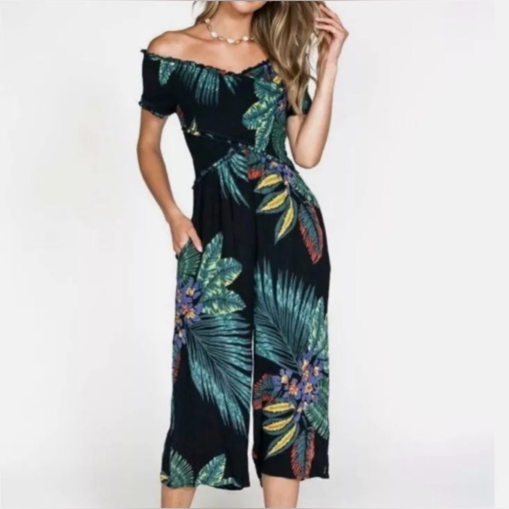 Patrons of Peace Floral Wide Leg Jumpsuit Size XS